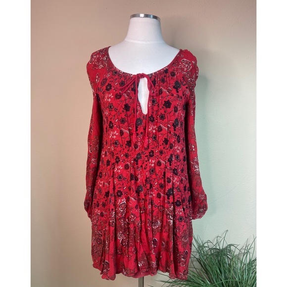 FREE PEOPLE LUCKY LOOSEY SHAPELESS DRESS XS - Picture 2 of 7